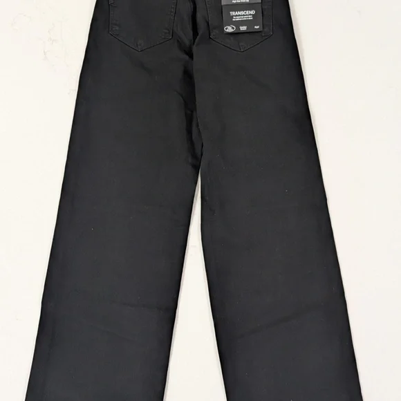 PAIGE Anessa 33 High Rise Wide Leg Jeans Black Shadow NWT Size 23 Full Length - Picture 3 of 15